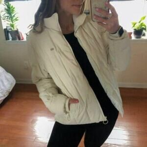 Lacoste Down Women's Cream Ski Jacket